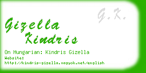 gizella kindris business card